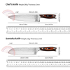 Kitchen Knives Chef with Red Colored Wooden Handle