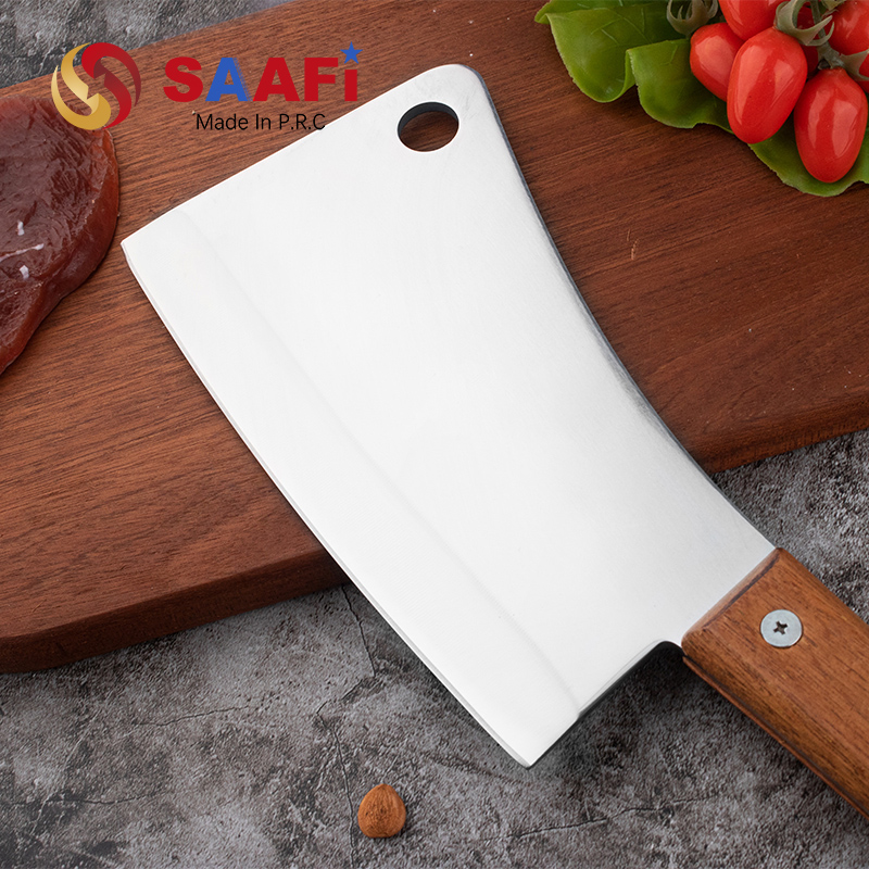 Heavy Knife with Wood Handle