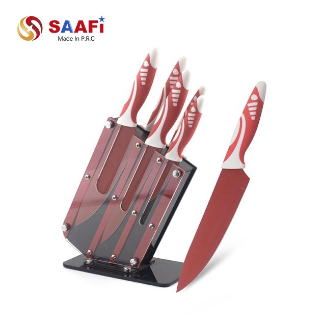 Acrylic Knife Block with Modern Transparent Design – Durable Kitchen Knife Holder