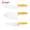 Professional Kitchen Knives with Yellow Plastic Handles