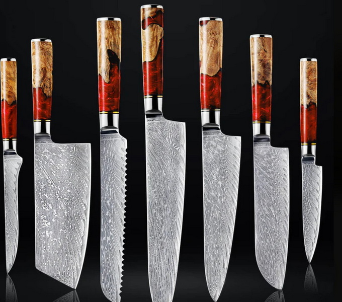Professional Damascus Kitchen Knife Set Manufacturers Russia