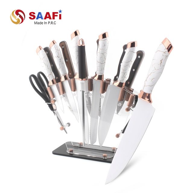 Transparent Acrylic Knife Block with Modern Design | Durable Knife Holder Stand
