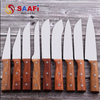 Wooden Handle Chef Knife Set – 3Cr Stainless Steel, 2mm Blade Thickness, 8 Designs for Professional Kitchens