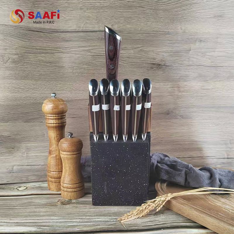 Modern Knife Block with Wood Top – Stylish And Durable Kitchen Knife Holder