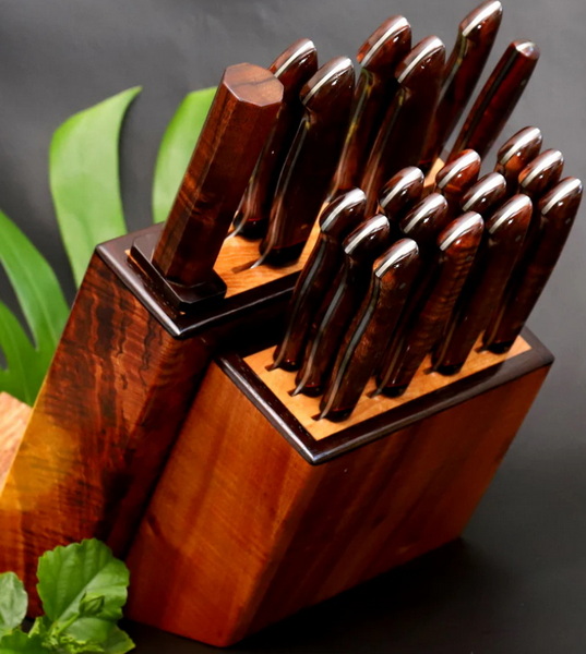 Custom Made Knife Block For Kitchens