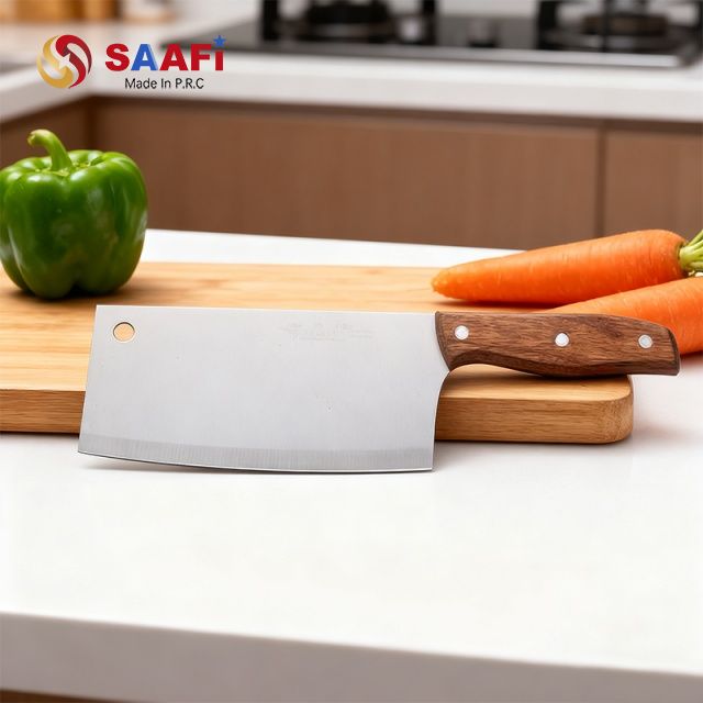 Wood Handle Stainless Steel Cleaver Knife for Kitchen And Butchering