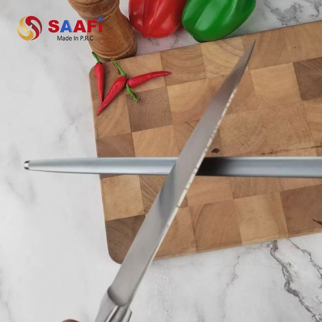 Premium Stainless Steel Knife Honing Rod with Comfortable Plastic Handle – Ideal for Kitchen Use