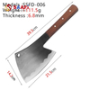 Heavy-Duty Butcher Cleaver with Wooden Handle – 6.8mm Thick Blade for Effortless Meat Cutting