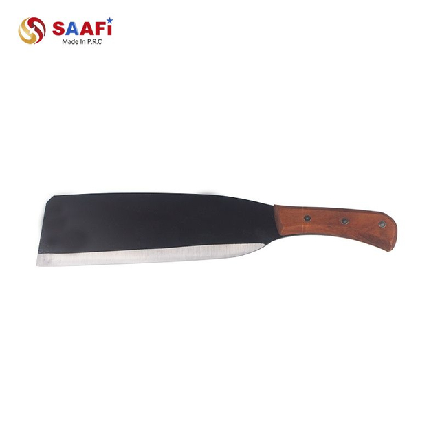 Heavy-Duty Wooden Handle Butcher Knife – 3.5mm Thick Blade for Professional Meat Cutting