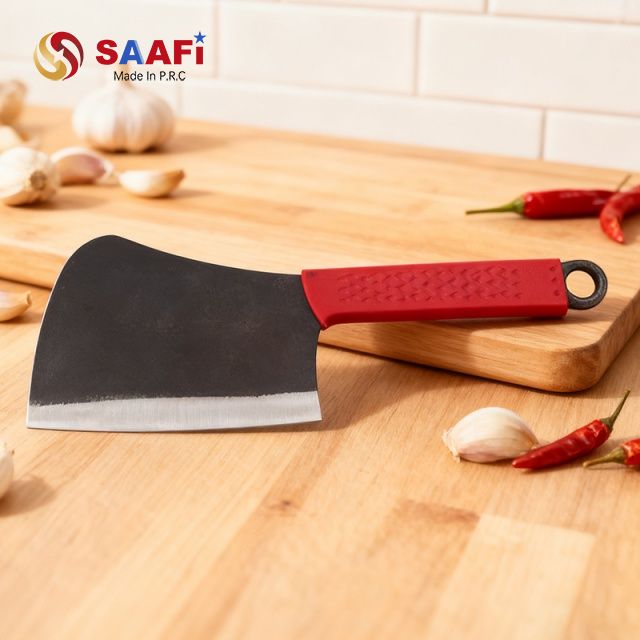Heavy-Duty Plastic Handle Cleaver Knife – 7.6mm Thick Blade for Butchering & Kitchen Use
