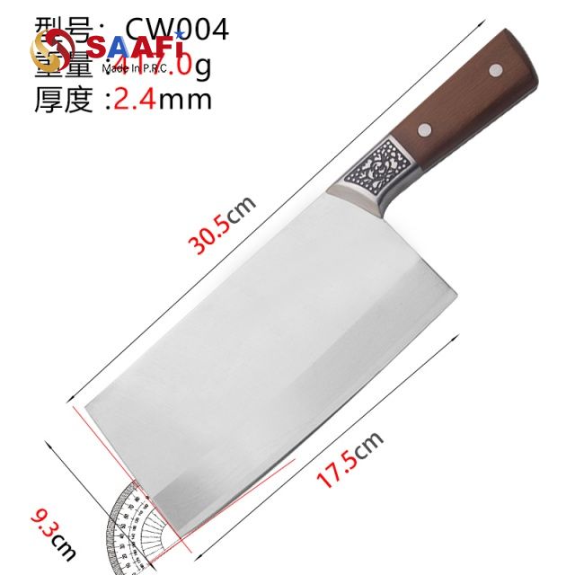 Stainless Steel Cleaver Knife with Wooden Handle – 7 Inch Kitchen Butcher Knife