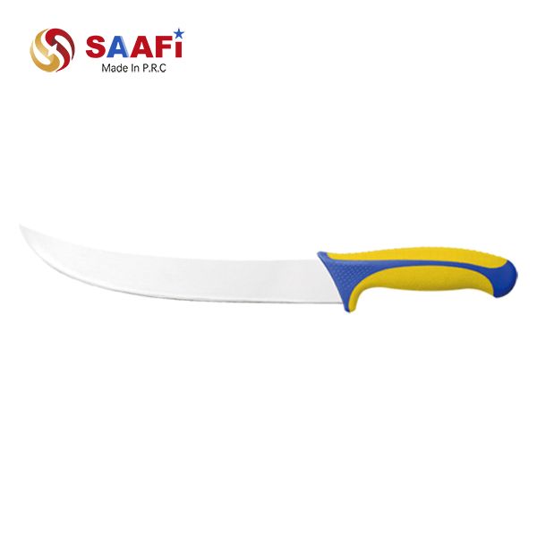 Professional Curved Butcher Knife with Non-Slip Plastic Handle – 10 & 12 Inch