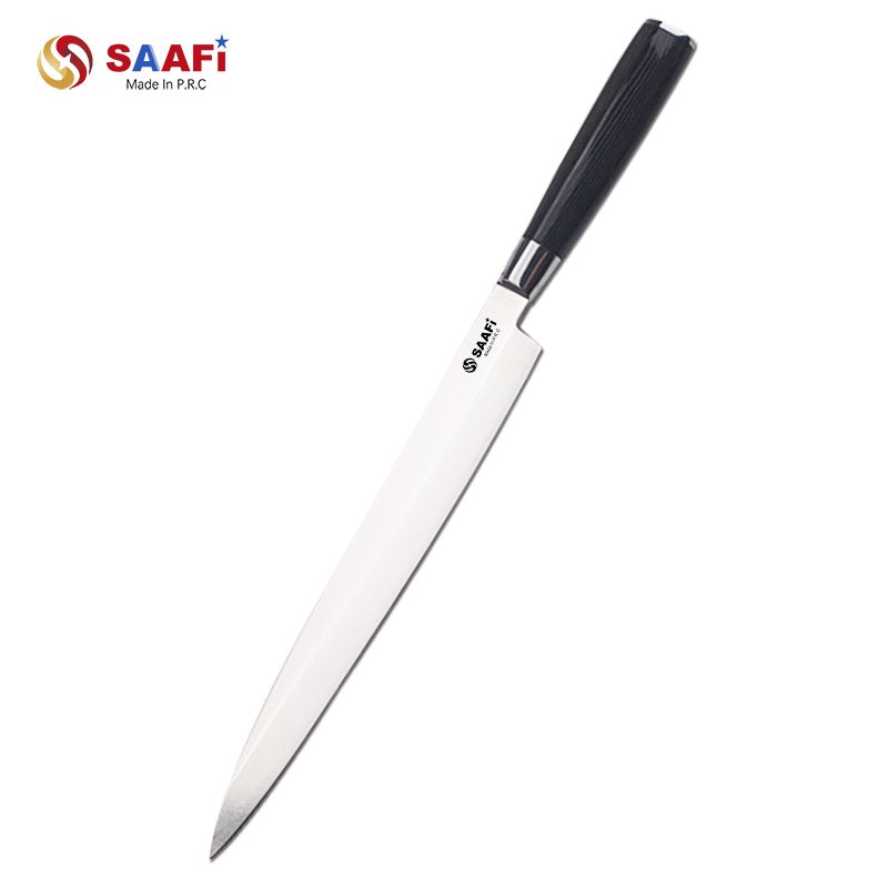 Stainless Steel Slicing Knife with Ergonomic Handle – Japanese Style Long Blade Kitchen Knife