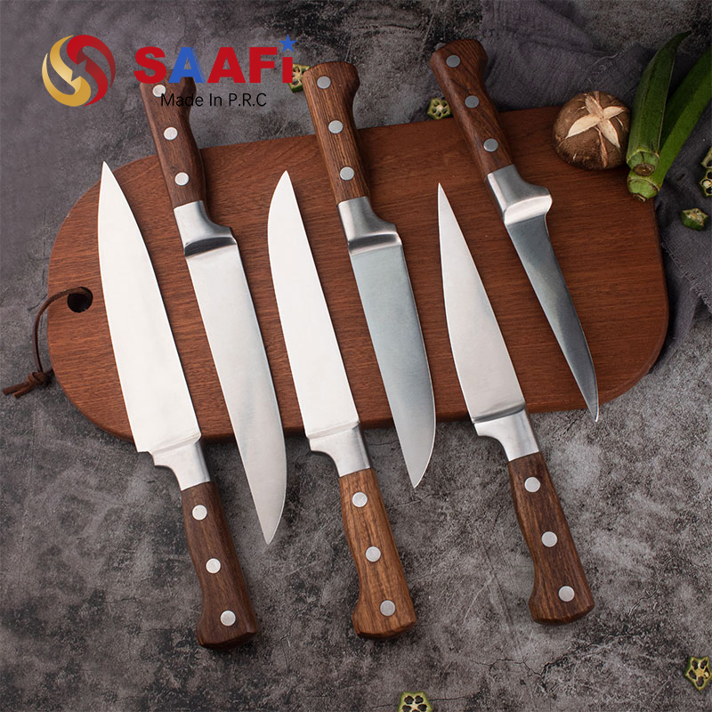 8 Inch Butcher Knife Rosewood Handle
