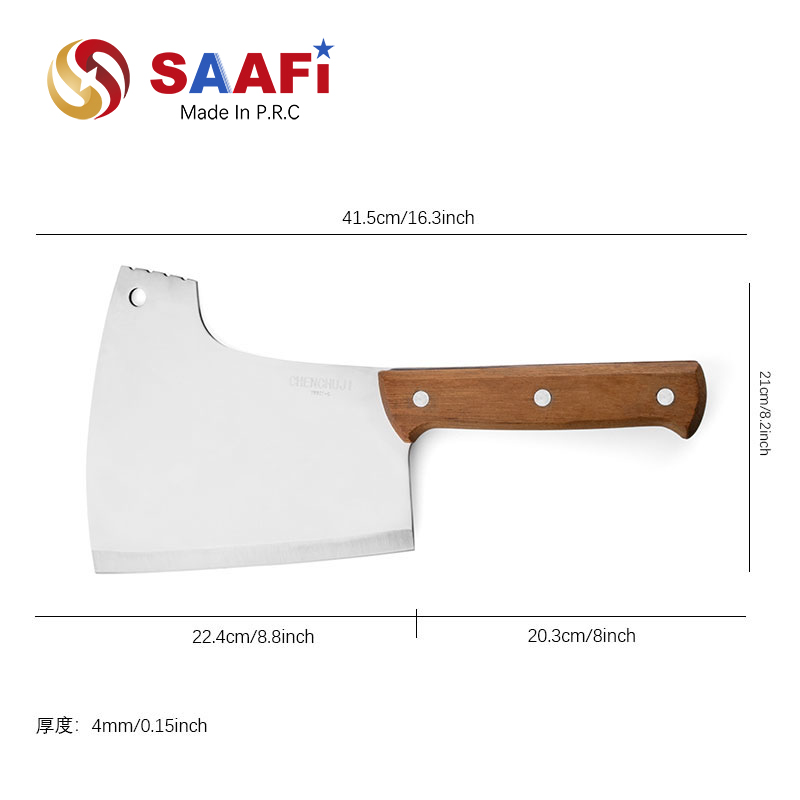 Chopper Knife with Wood Handle