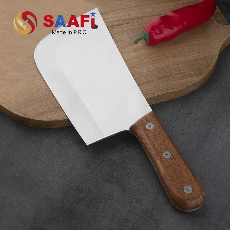 Axe Slaughter Knife with Wood Handle