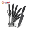 Rotating Stainless Steel Knife Block with Modern Slot Design for Kitchen Organization