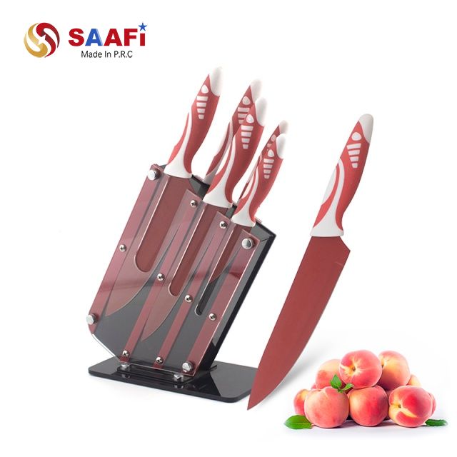 Acrylic Knife Block with Modern Transparent Design – Durable Kitchen Knife Holder