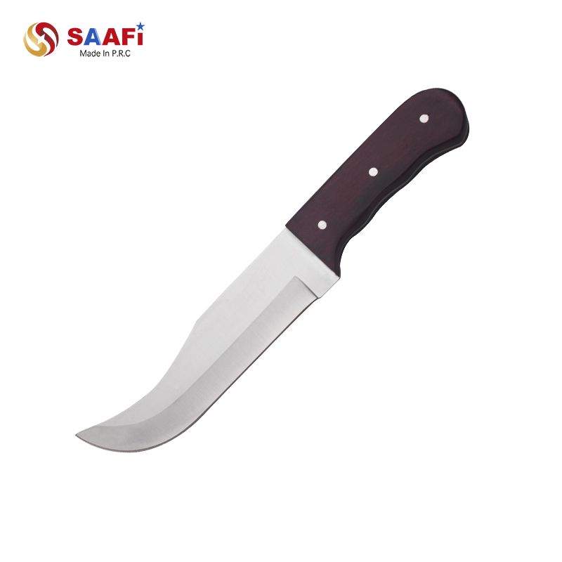 Curved Blade Kitchen Knives with Wooden Handle – 5 Inch & 6 Inch Stainless Steel