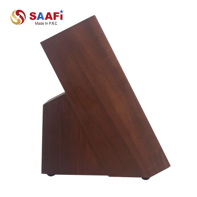Wooden Knife Block Holder for Kitchen Knives – Durable Countertop Storage Organizer