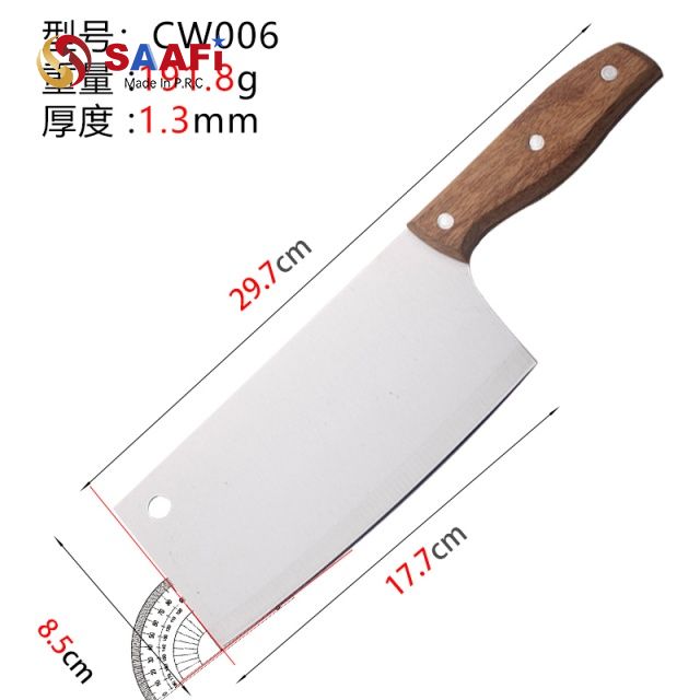 Wood Handle Stainless Steel Cleaver Knife for Kitchen And Butchering