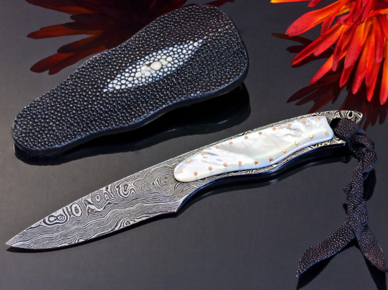 Luxury Damascus Knife Handles
