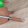 Professional Round Honing Steel with Wooden Handle – Kitchen Knife Sharpening Rod for Chefs