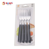 4-Piece Stainless Steel Fork Set with Plastic Handle | Household Cutlery for Kitchen & Dining