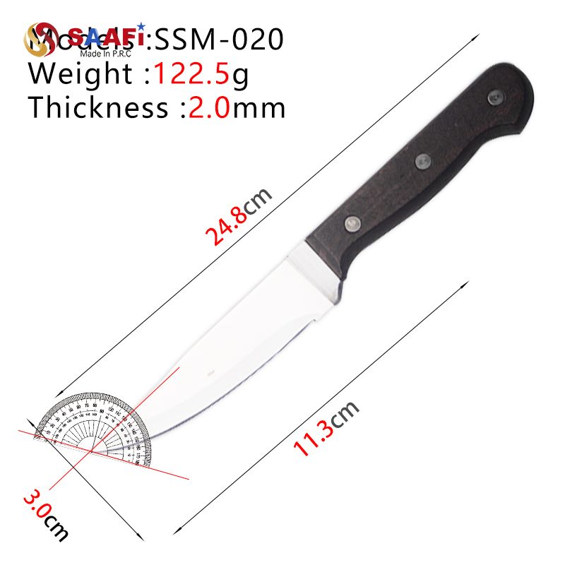 Premium Wooden Handle Chef Knife – Lightweight & Precision Cutting