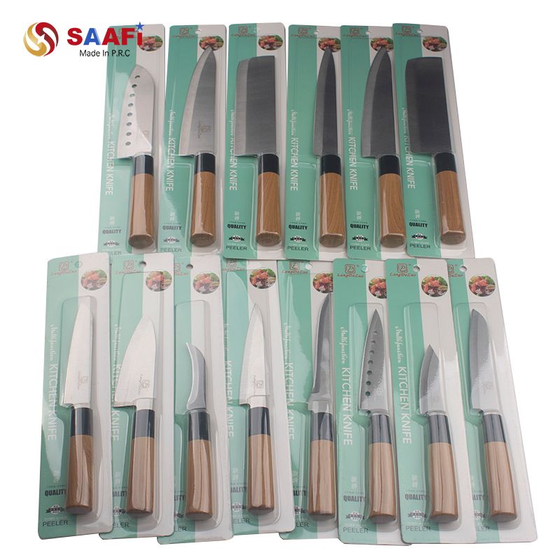 Premium Kitchen Knife Set with Wooden Handle – Durable Stainless Steel Blades