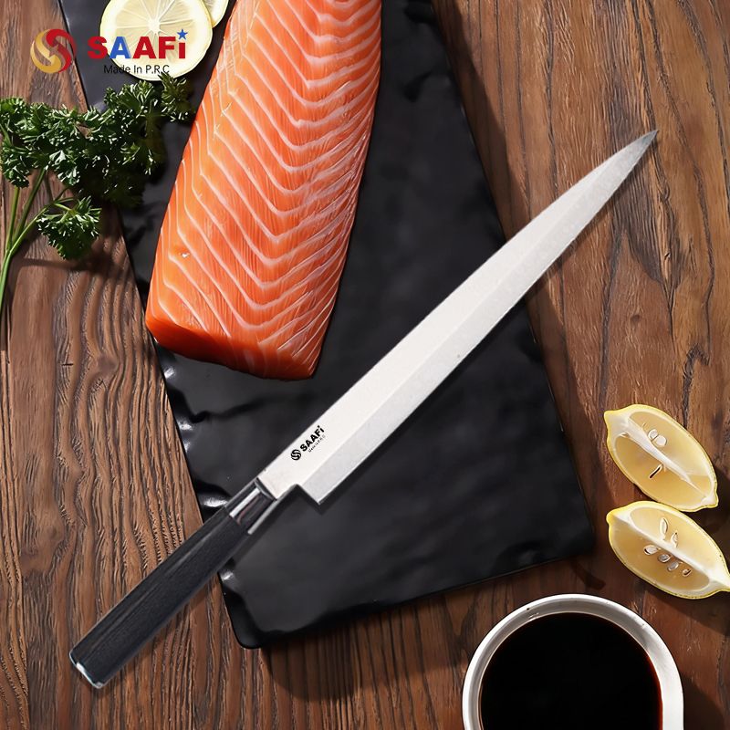 Professional Japanese Sashimi Knife with Wooden Handle – Long Blade Sushi & Fillet Knife Supplier