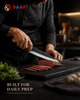 Forged Hammered Stainless Steel Kitchen Knives with Wooden Handle for Professional Use