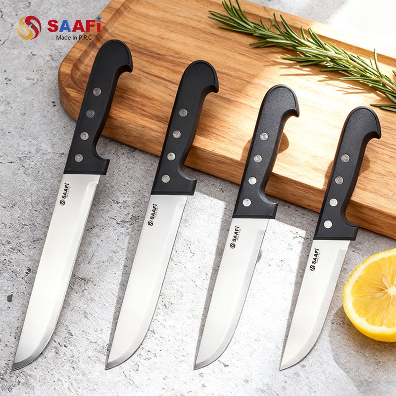 Professional Butcher Knife Set with Plastic Handle – Stainless Steel Meat Processing Knives for Kitchen & Slaughterhouse