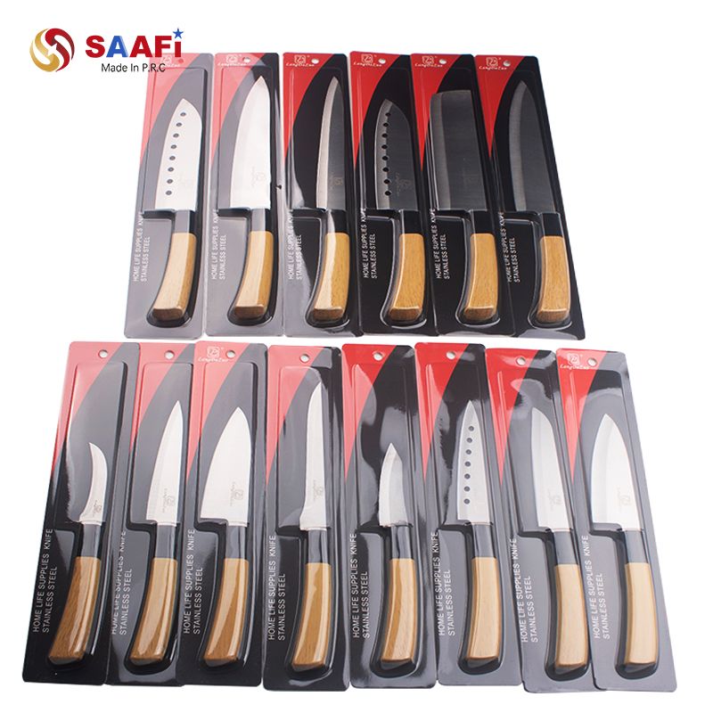 Premium Kitchen Knife Set with Wooden Handle – Durable Stainless Steel Blades