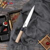 Japanese Style Sashimi Knife – Long Blade Sushi & Fish Slicing Knife with Wooden Handle