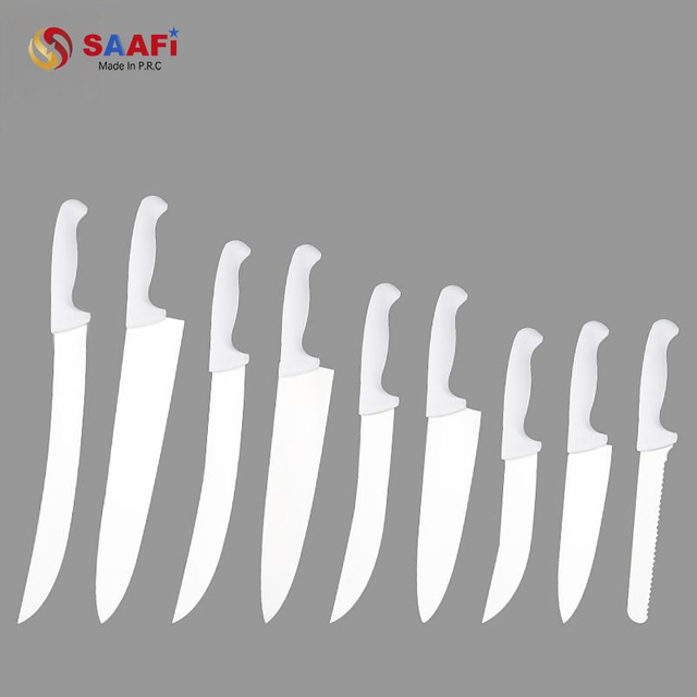 Professional Butcher Knife Set with Plastic Handle for Meat Processing And Kitchen Use