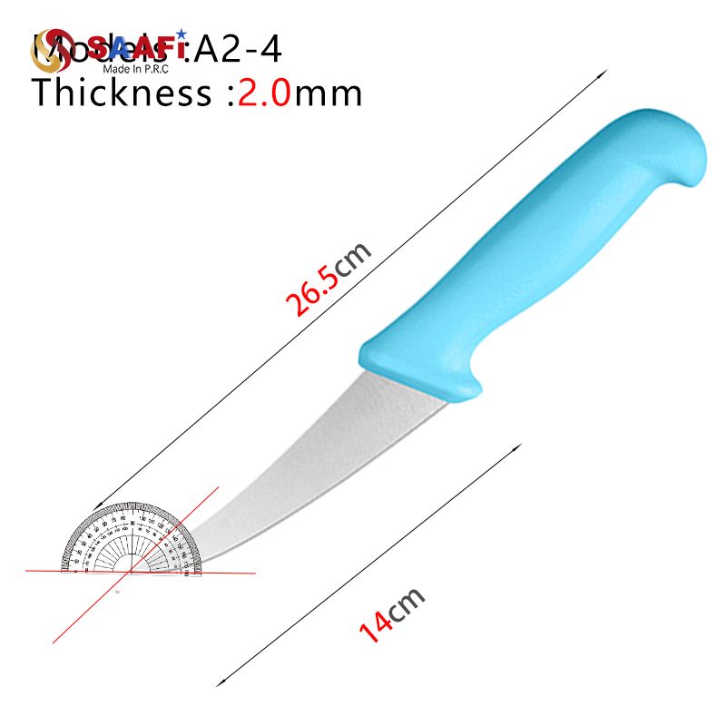 Professional Curved Boning Knife with Plastic Handle – Stainless Steel Butcher & Fillet Knife