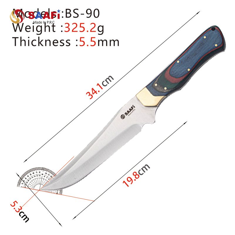 Heavy Duty Full Tang Stainless Steel Outdoor Hunting Knife with G10 Handle