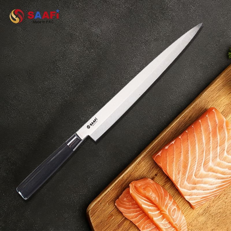 Professional Japanese Sashimi Knife with Wooden Handle – Long Blade Sushi & Fillet Knife Supplier