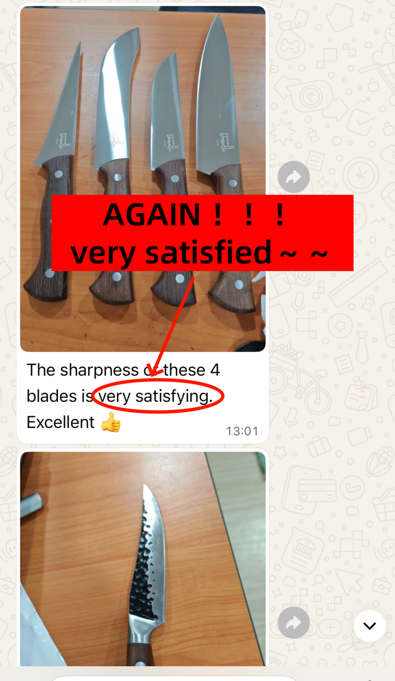 Once again, we express our satisfaction with our tools.