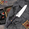 Japanese Santoku Knife with Hammered Blade And Wooden Handle – Multi-Purpose Kitchen Knife Supplier