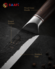 Forged Texture Stainless Steel Chef Knife with Dark Wood Handle for Professional Kitchens