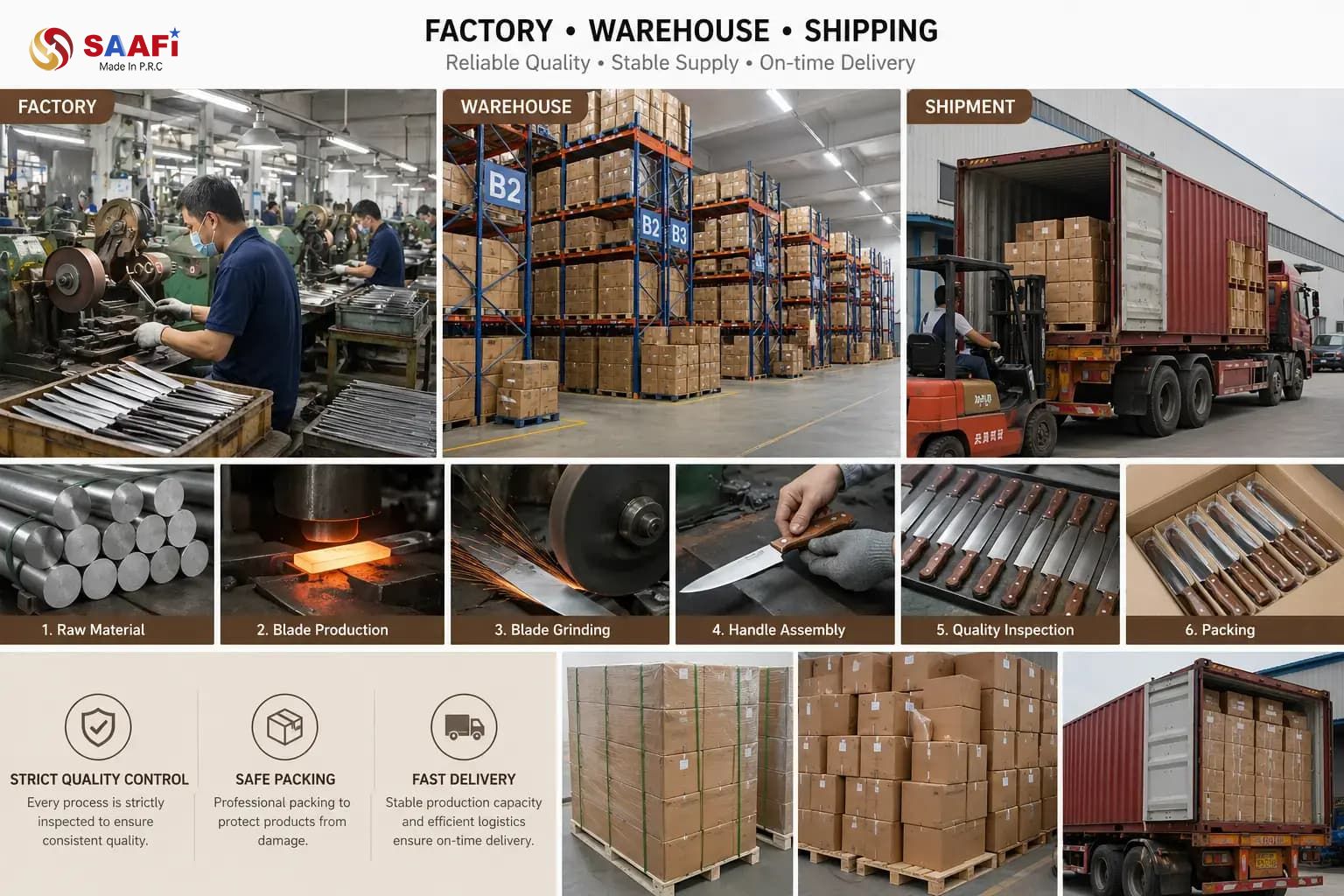 wood handle chef knife