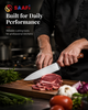 Professional Wood Handle Kitchen Knife Set for Butcher, Chef, Slicing And Utility Use