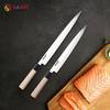 Premium Japanese Sashimi Knife – Long Blade Sushi & Salmon Slicing Knife with Wooden Handle