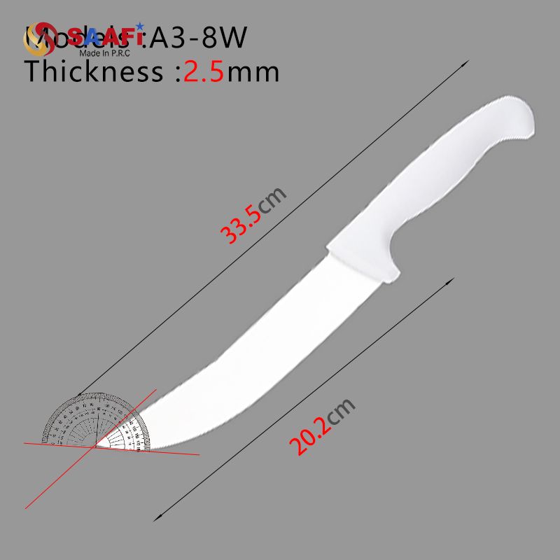 Professional Butcher Knife Set with Plastic Handle for Meat Processing And Kitchen Use