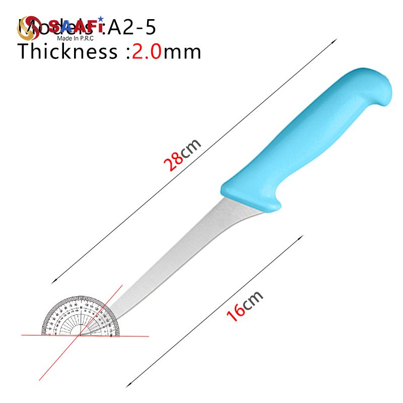 Professional Curved Boning Knife with Plastic Handle – Stainless Steel Butcher & Fillet Knife