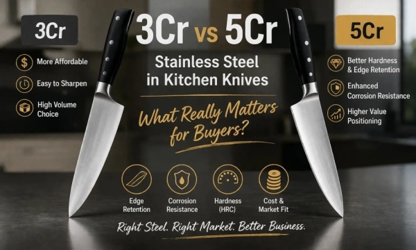 3Cr Vs 5Cr Stainless Steel in Kitchen Knives: What Really Matters for Buyers