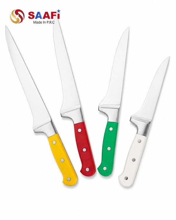 Colorful Handle Stainless Steel Kitchen Knife Set for Commercial and Household Use