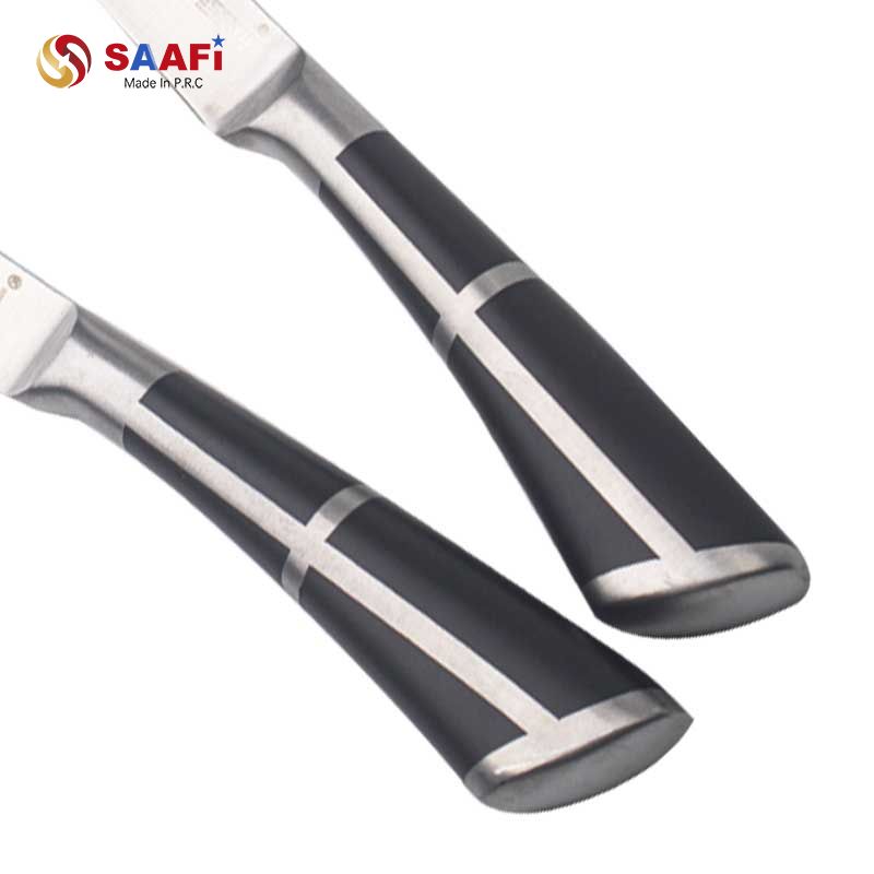 Stainless Steel Kitchen Knife Block Set with Rotating Stand